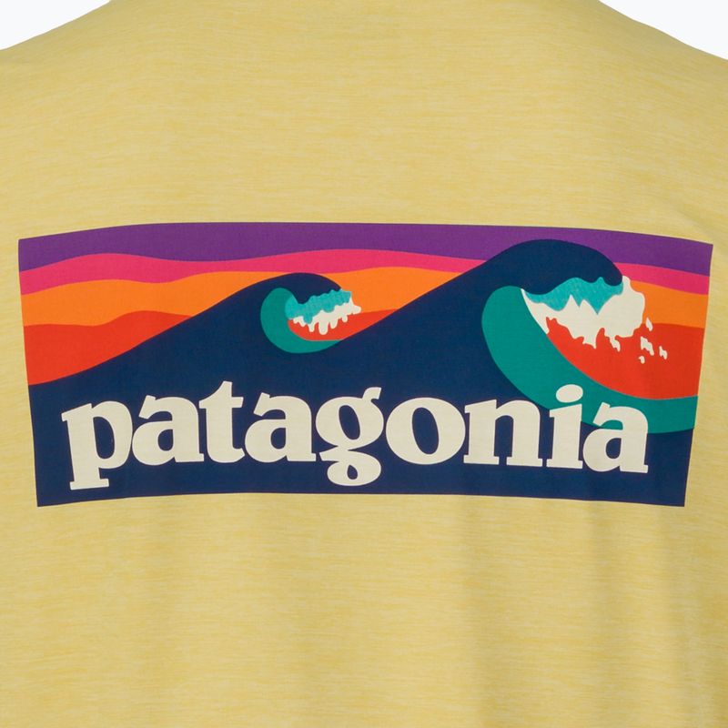 Pánske tričko longsleeve Patagonia Cap Cool Daily Boardshort Logo LS limestone yellow - Light Limestone yellow x-dye 5
