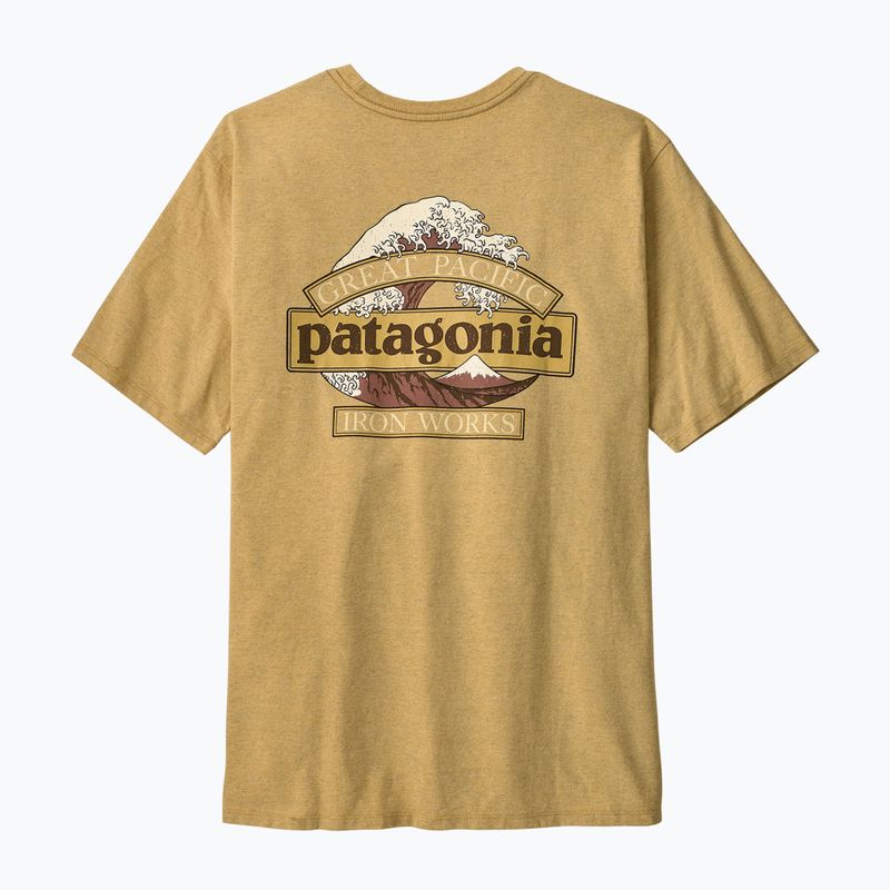 Pánske tričko Patagonia Great Waves Responsibili-Tee lynx tan 2