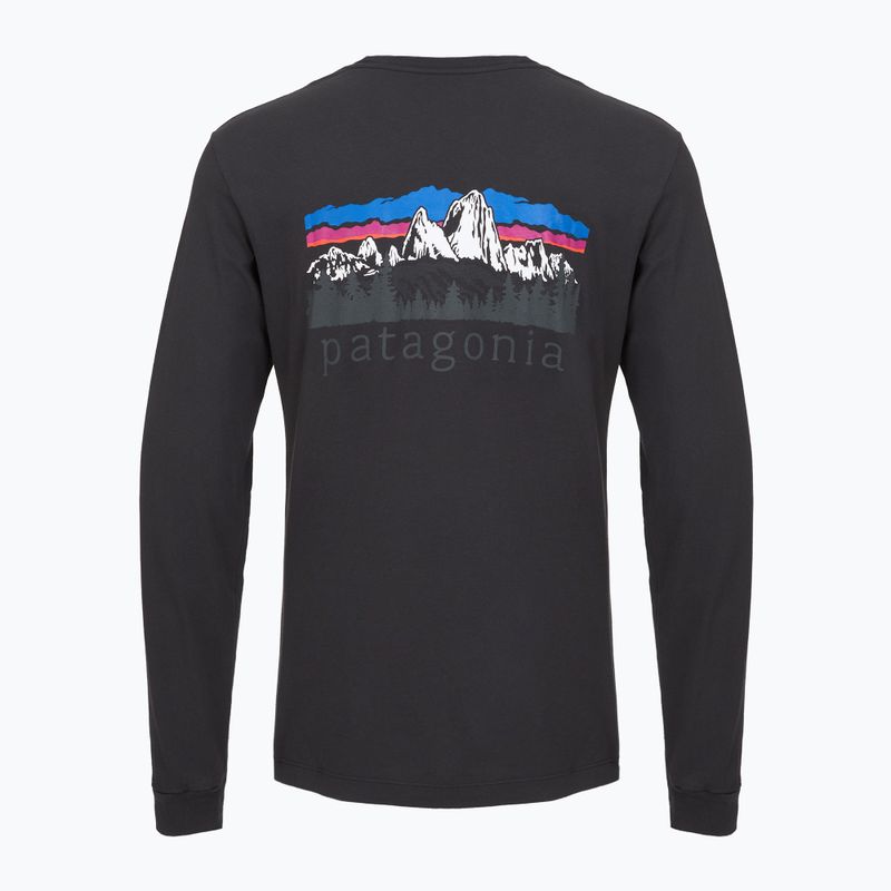 Pánske tričko longsleeve Patagonia Fitz Roy Foothills LS ink black 2