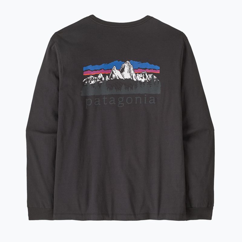 Pánske tričko longsleeve Patagonia Fitz Roy Foothills LS ink black 2