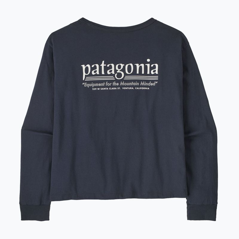 Dámske tričko longsleeve Patagonia Hut Tripper Easy Cut smolder blue 2