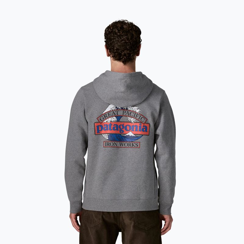 Pánska mikina Patagonia Great Waves Uprisal Hoody gravel heather 2
