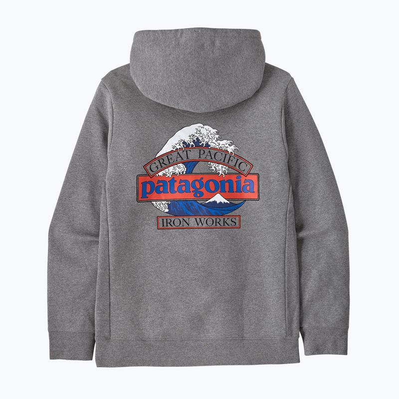 Pánska mikina Patagonia Great Waves Uprisal Hoody gravel heather 4