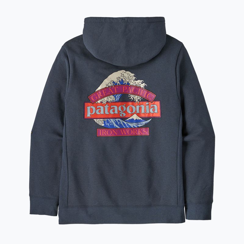 Pánska mikina Patagonia Great Waves Uprisal Hoody Summit Blue 2