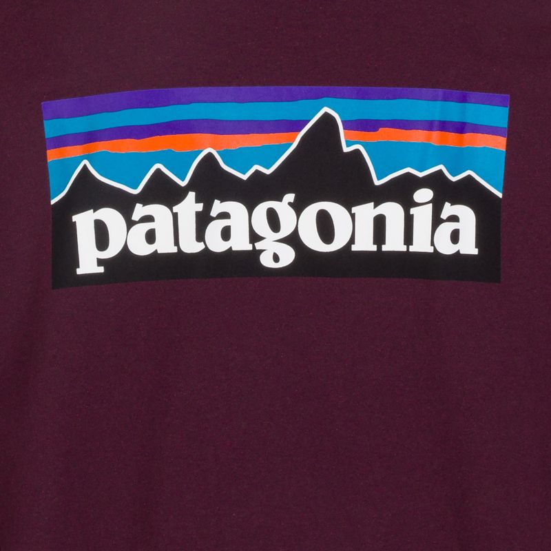 Pánske tričko longsleeve Patagonia P-6 Logo Responsibili berry fig 4