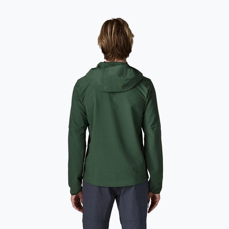 Pánska softshellová bunda Patagonia R1 TechFace Hoody canopy green 2