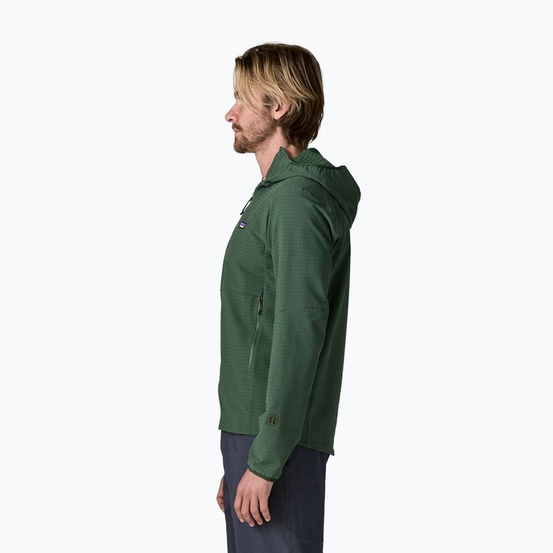 Pánska softshellová bunda Patagonia R1 TechFace Hoody canopy green 3