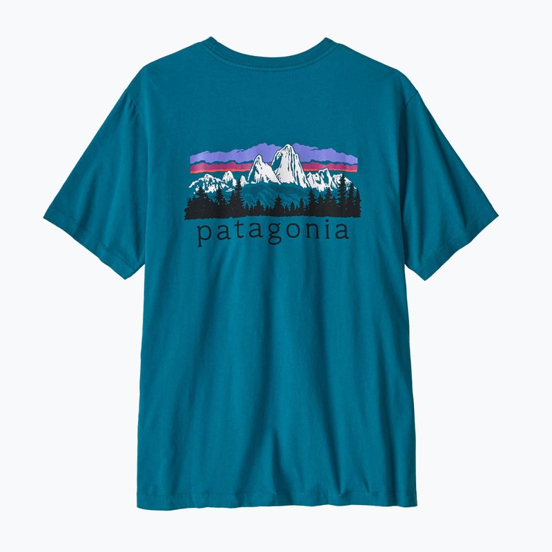 Pánske tričko Patagonia Fitz Roy Foothills glacial blue 2