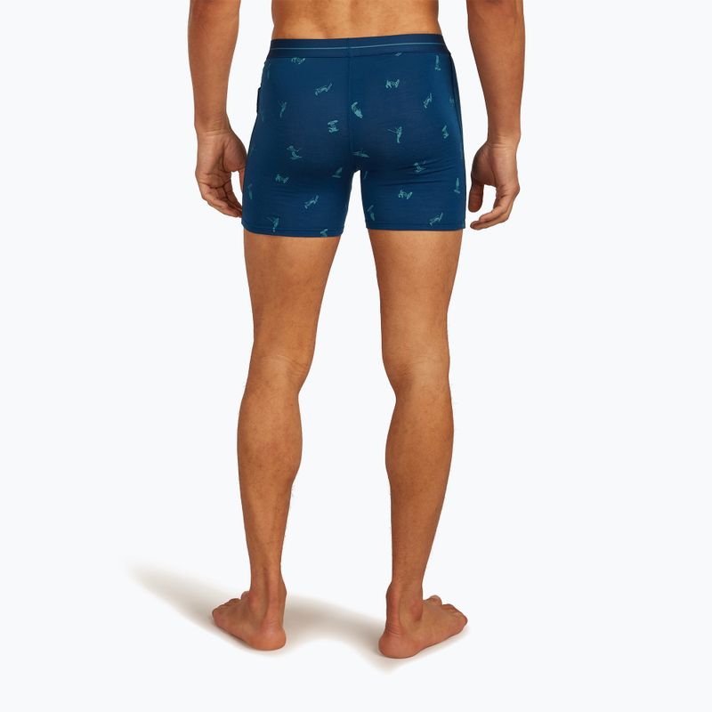Pánske termo boxerky Icebreaker Anatomica Snow Day atlantis/topaz/aop 4