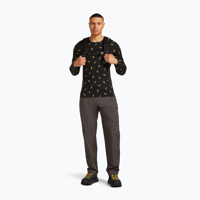 Pánske termo tričko longsleeve icebreaker Merino 200 Oasis Crewe Snow Day black/peridot/aop 4