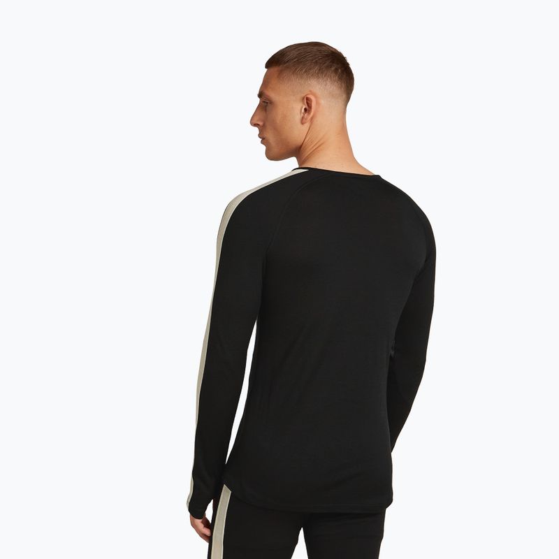 Pánske termo tričko longsleeve Icebreaker Merino 200 Oasis+ LS Crewe 0JI black/jet heather/undyed/cb 3