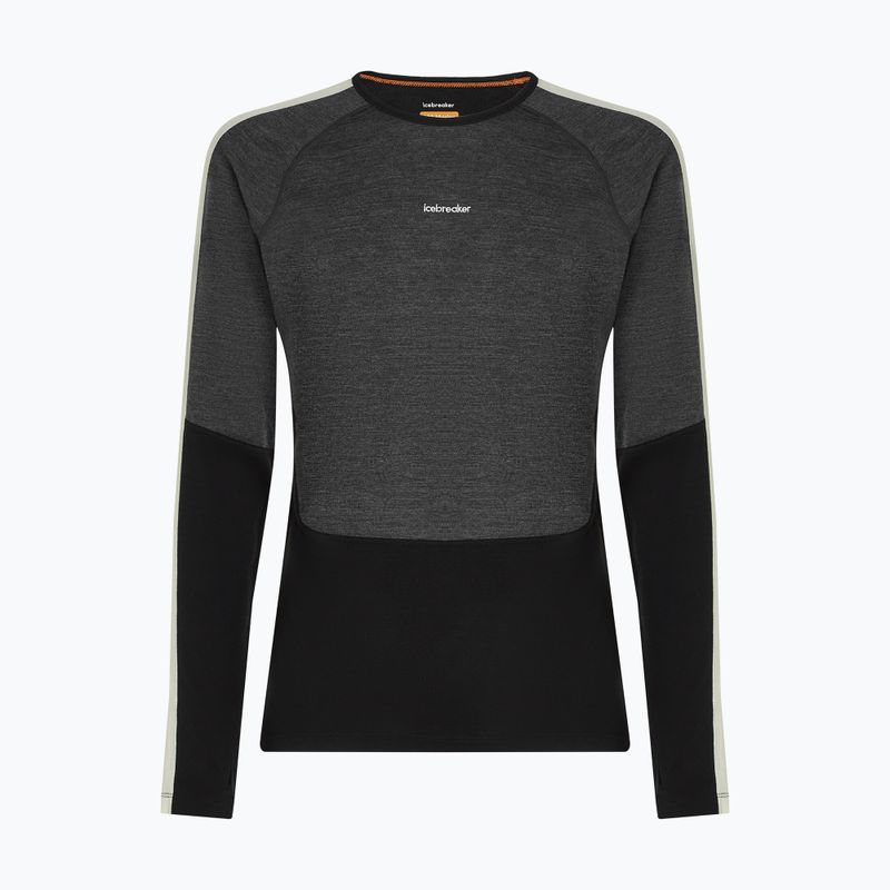 Pánske termo tričko longsleeve Icebreaker Merino 200 Oasis+ LS Crewe 0JI black/jet heather/undyed/cb 7