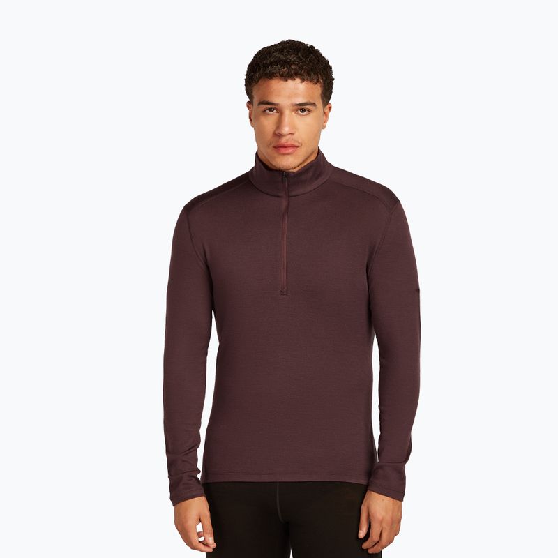 Pánska termo mikina Icebreaker 260 Tech LS Half Zip brown