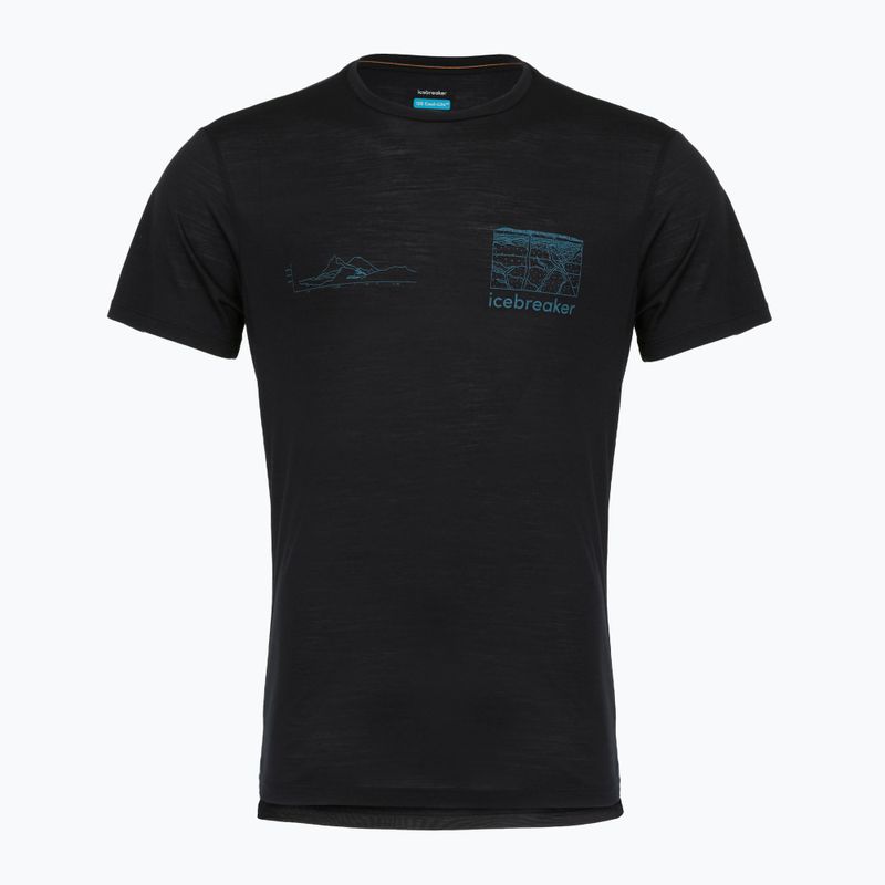 Pánske tričko icebreaker Merino Blend 125 Cool-Lite Sphere Trail black