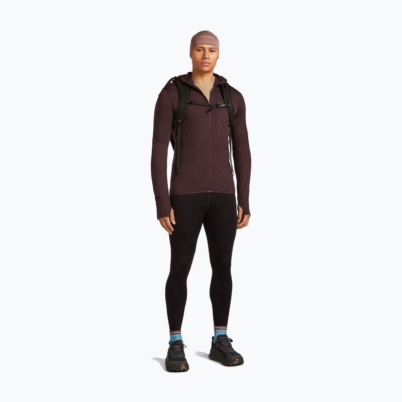 Pánska trekingová mikina Icebreaker Merino 200 RealFleece Descender Zip Hoodie java 4