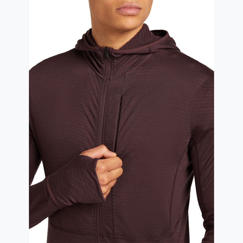 Pánska trekingová mikina Icebreaker Merino 200 RealFleece Descender Zip Hoodie java 7