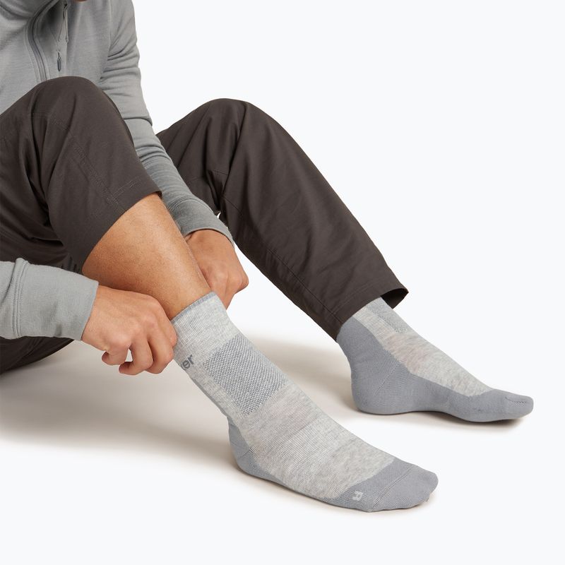 Pánske ponožky Icebreaker Merino Hike+ Medium Crew blizzard heather/alloy 3