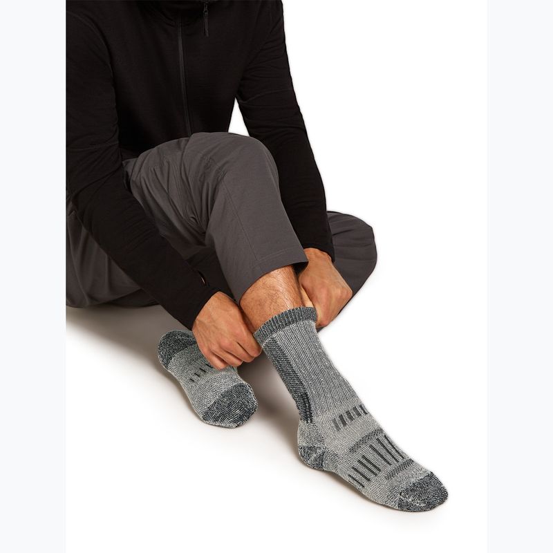 Pánske ponožky icebreaker Merino Hike+ Mountaineer Mid Calf jet heather/black 4
