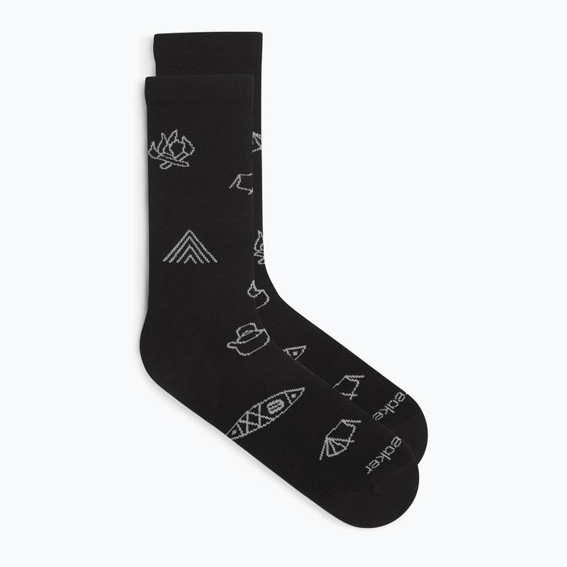 Pánske ponožky icebreaker Merino Ultralight Crew Camp Ess black/alloy 2