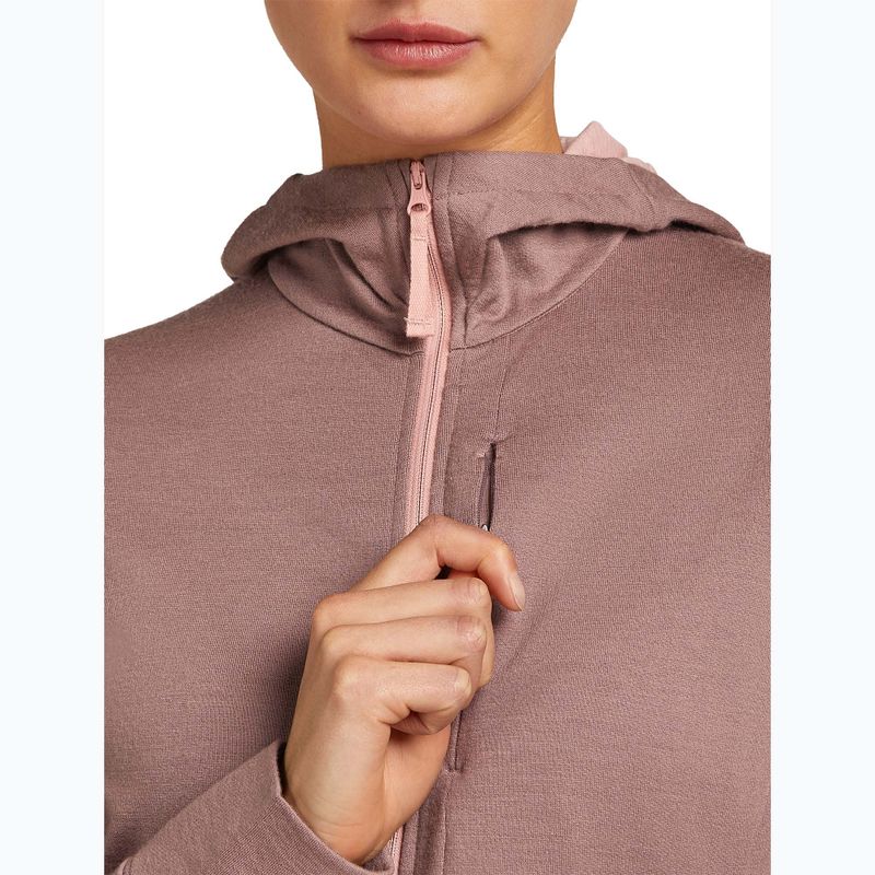 Dámska mikina Icebreaker Merino 260 Quantum IV Zip Hoodie summit/blush 6