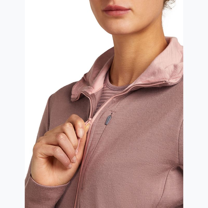 Dámska mikina Icebreaker Merino 260 Quantum IV Zip Hoodie summit/blush 7