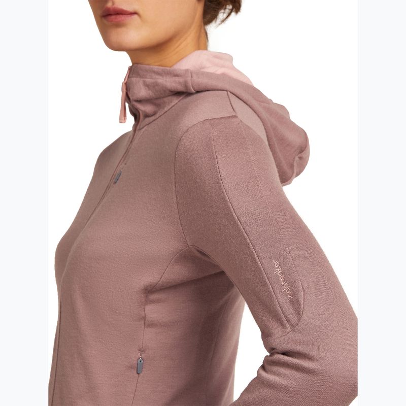 Dámska mikina Icebreaker Merino 260 Quantum IV Zip Hoodie summit/blush 8