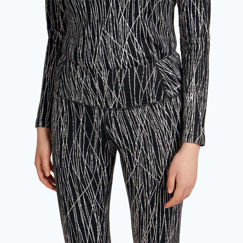 Dámske termo legíny Icebreaker Merino 260 Tech Vertex High Rise Delta Lines AOP black/snow/j 4