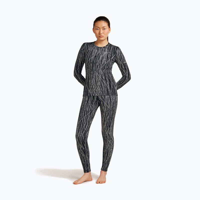 Dámsky trekkingový longsleeve Icebreaker Merino 260 Tech Vertex Crewe Delta Lines AOP black/snow/j 4