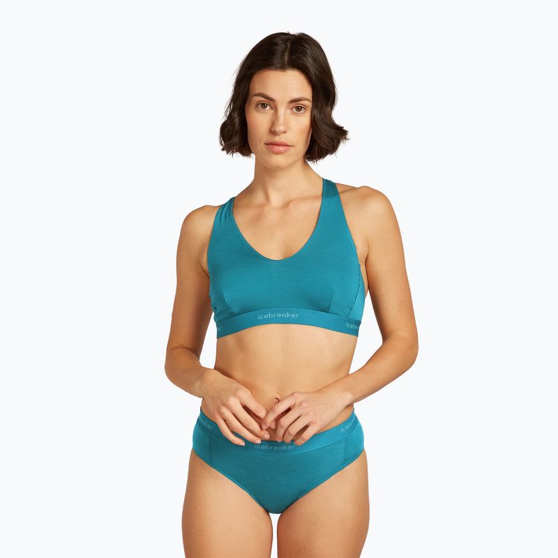 Termo podprsenka icebreaker Merino 125 Cool-Lite Sprite Racerback topaz 2