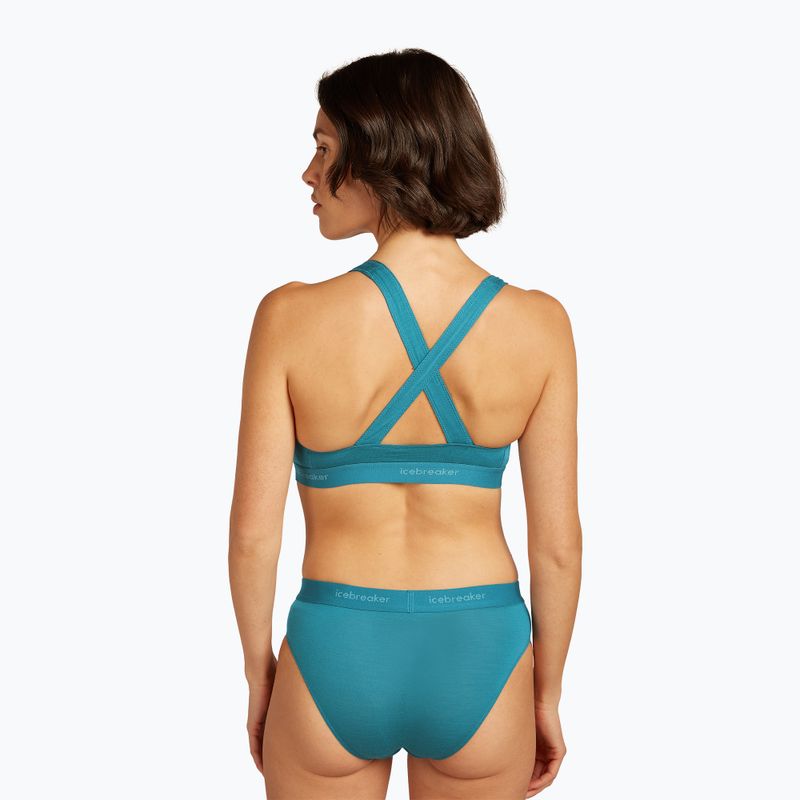 Termo podprsenka icebreaker Merino 125 Cool-Lite Sprite Racerback topaz 4