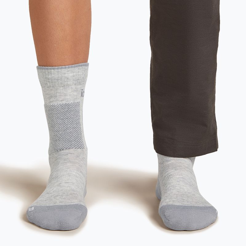 Dámske ponožky icebreaker Merino Hike+ Medium Crew blizzard heather/alloy 4
