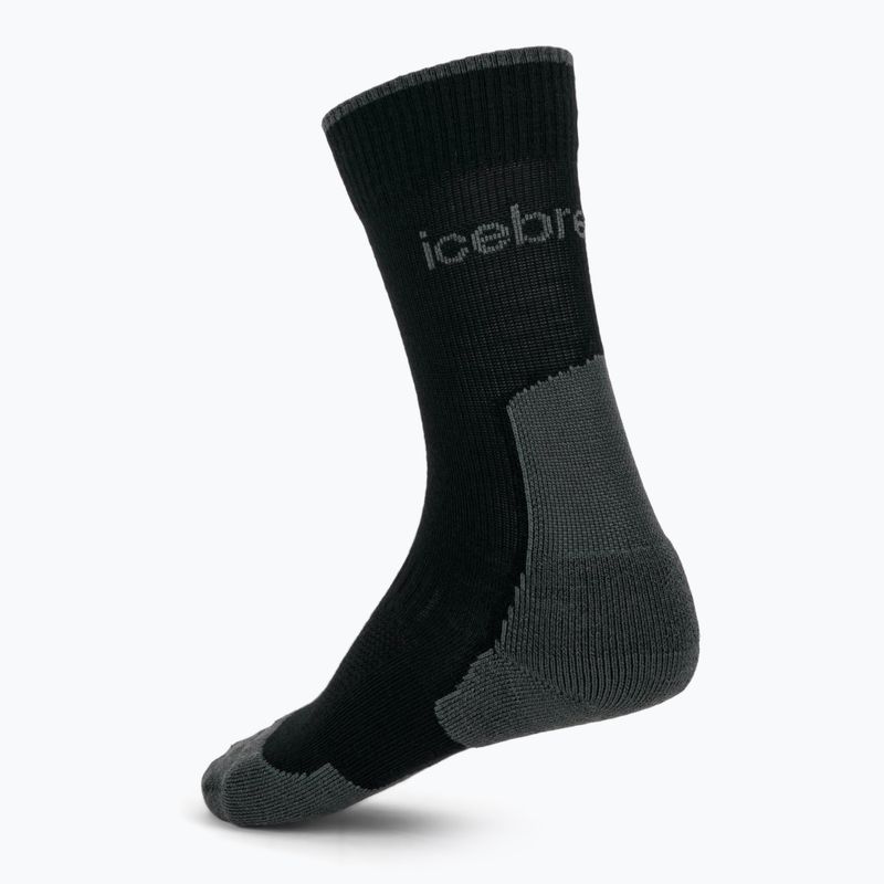 Pánske ponožky icebreaker Merino Hike+ Light Crew 2 pairs black/obsidian 2