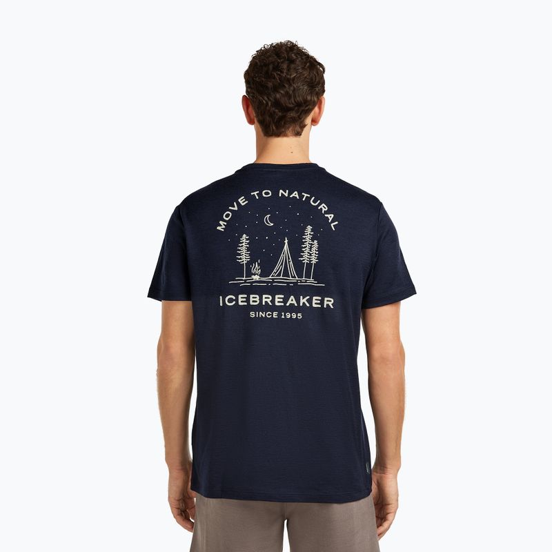 Pánske tričko icebreaker Merino 150 Tech Lite Peaceful Pass Tee midnight navy 3