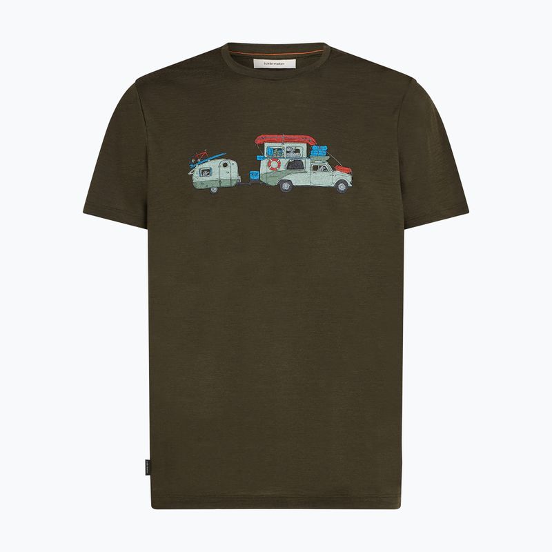 Pánske tričko icebreaker Merino 150 Tech Lite Transportage Tee dark loden 7