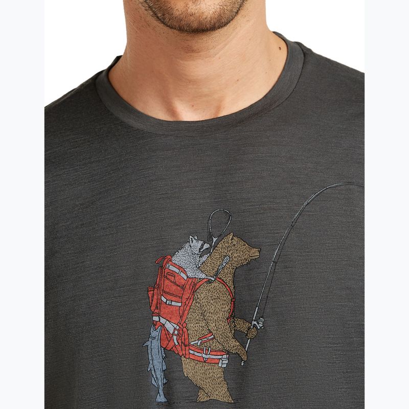 Pánske tričko icebreaker Merino 150 Tech Lite Bear Catch Tee obsidian 5