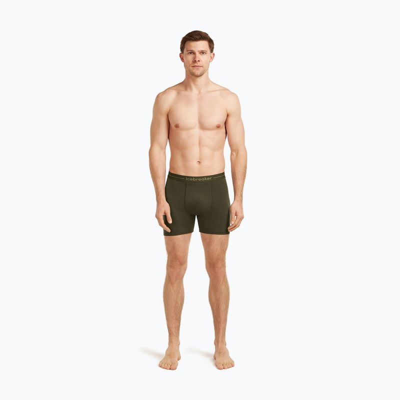 Pánske termoaktívne boxerky icebreaker Anatomica dark loden 3