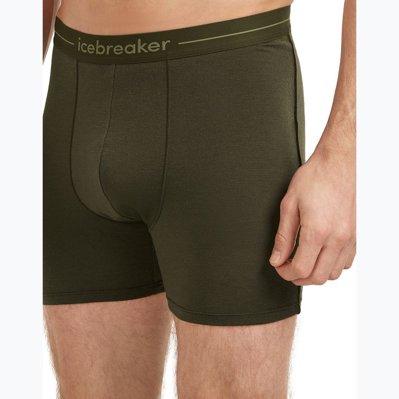 Pánske termoaktívne boxerky icebreaker Anatomica dark loden 5