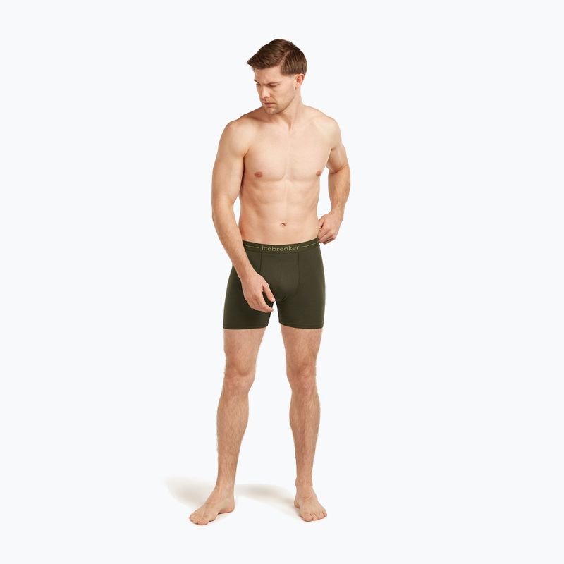 Pánske termoaktívne boxerky icebreaker Anatomica dark loden 6