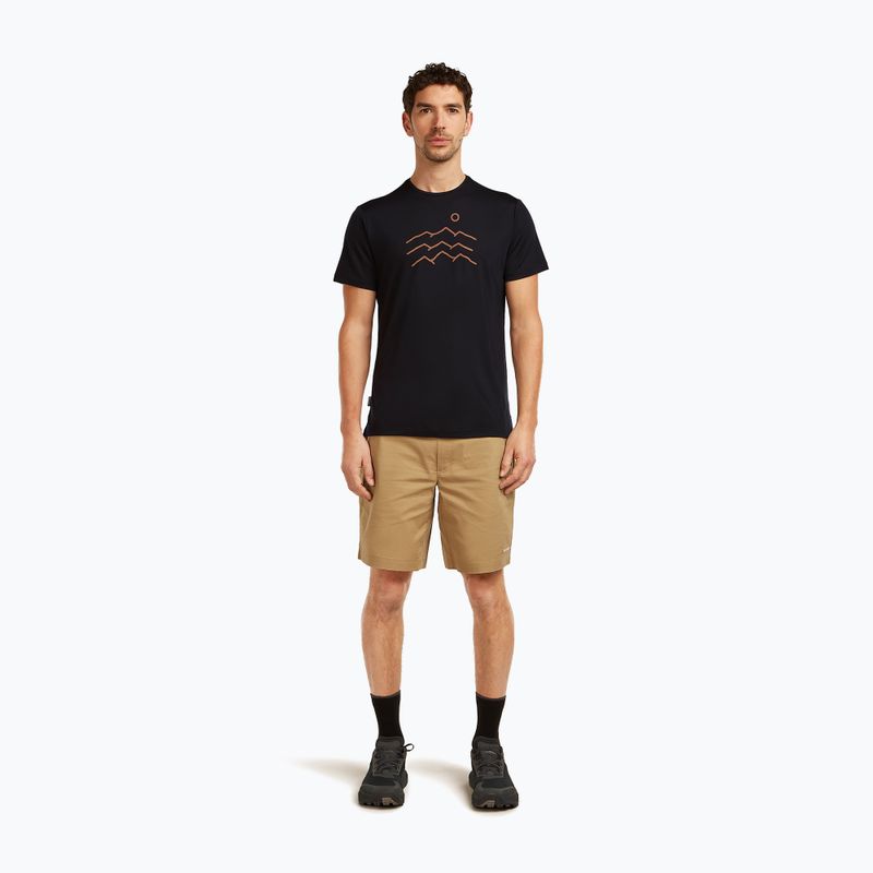 Pánske tričko icebreaker Merino 125 Cool-Lite Sphere Tee Across The Peaks black 2