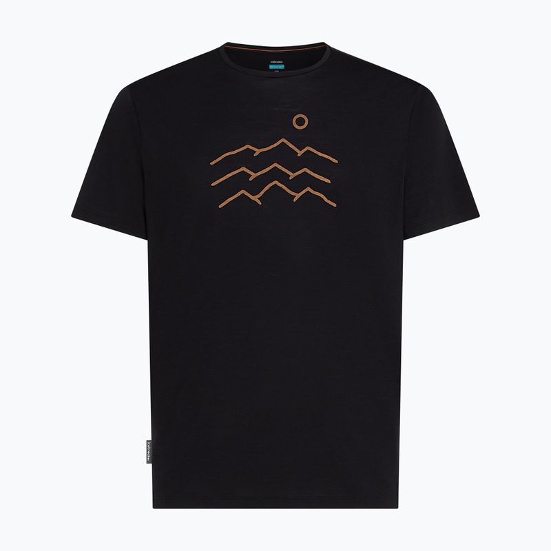 Pánske tričko icebreaker Merino 125 Cool-Lite Sphere Tee Across The Peaks black 7