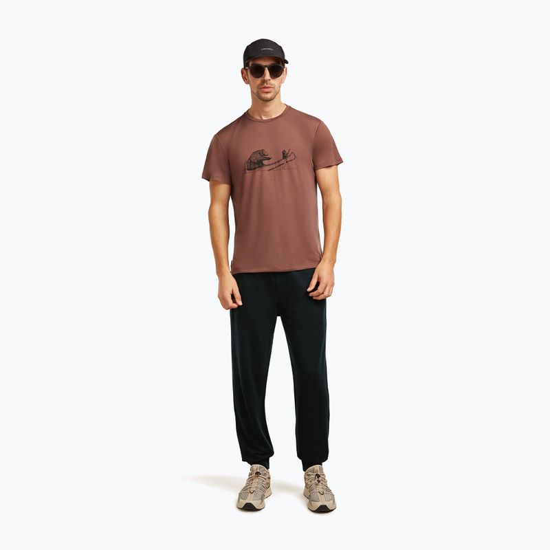 Pánske tričko icebreaker Merino Core Canoe Companions carob 4