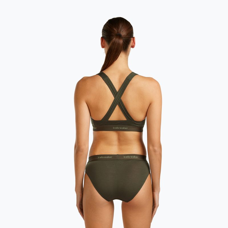 Termo podprsenka icebreaker Merino 125 Cool-Lite Sprite Racerback dark loden 3