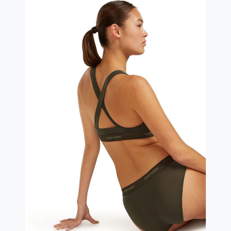 Termo podprsenka icebreaker Merino 125 Cool-Lite Sprite Racerback dark loden 6