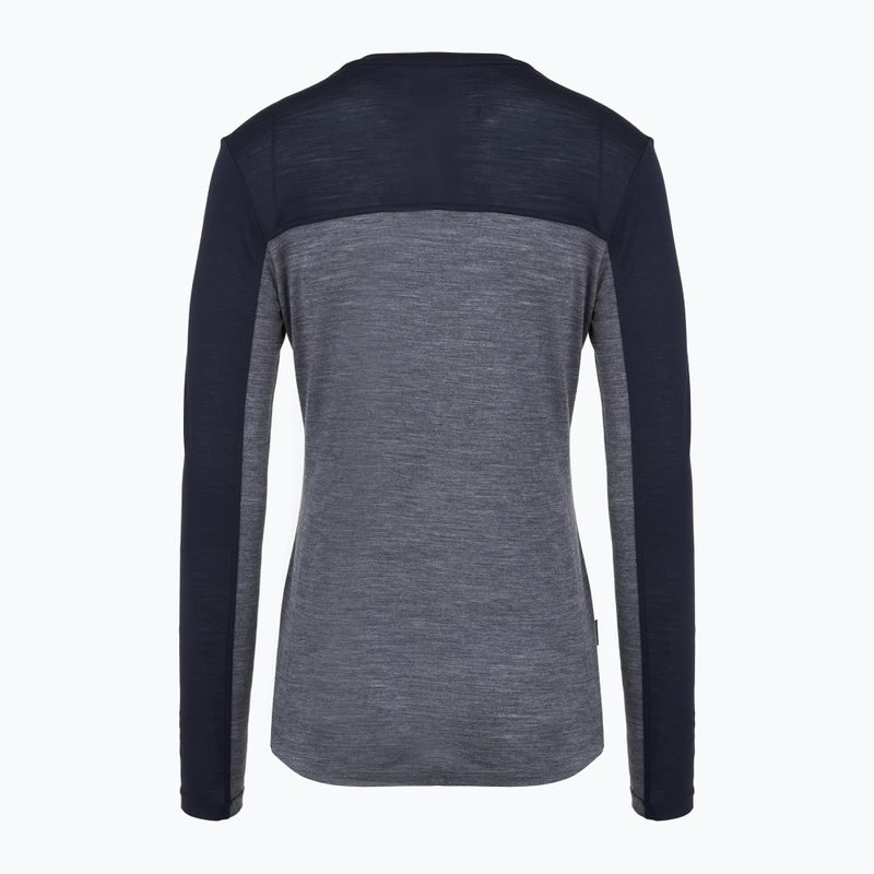 Dámske tričko  longsleeve icebreaker Merino 125 Cool-Lite Sphere Tee CB midnnavy hthr/midnnavy/cb 2