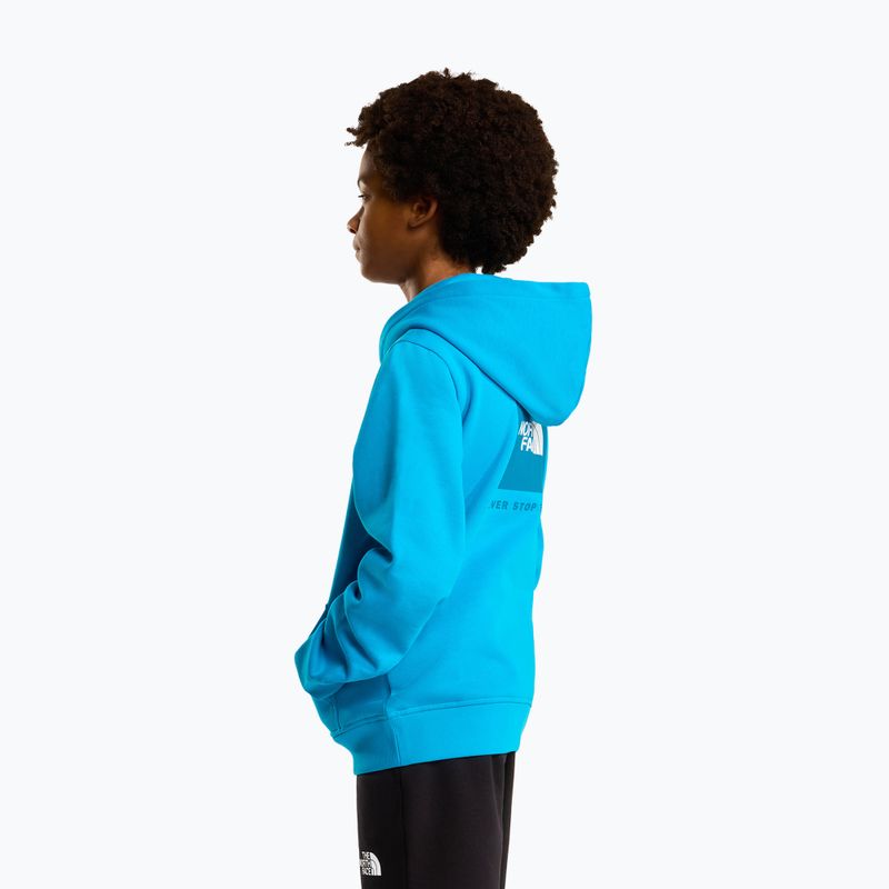 Detská mikina The North Face Teen Box Nse Regular Hoodie meridian blue 4