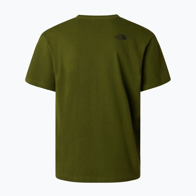 Pánske tričko The North Face Mountain Logo Relaxed woodland green 6