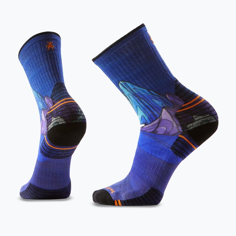 Ponožky Smartwool Hike Mountain Lake Print Crew deep navy 6