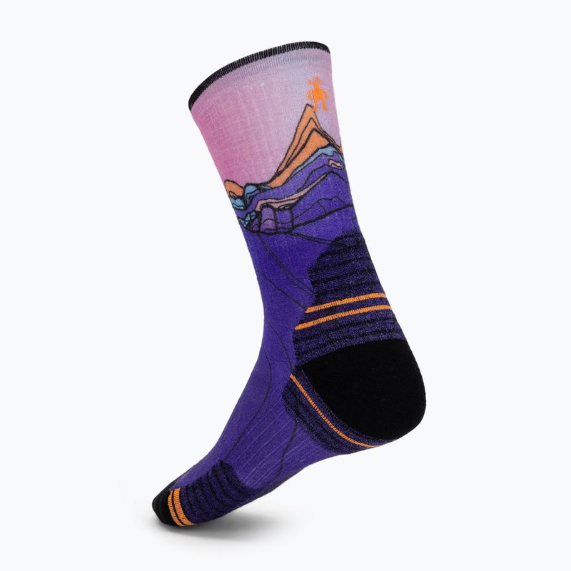 Dámske ponožky Smartwool Hike Mountain Sunrise Print Crew deep navy 2