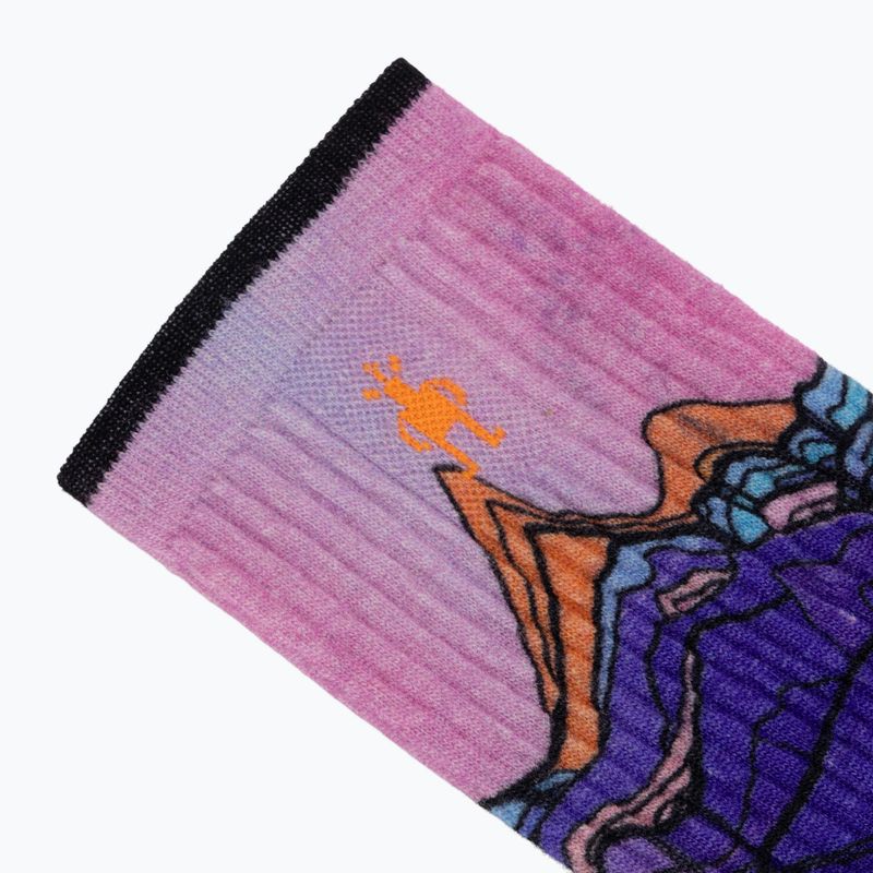 Dámske ponožky Smartwool Hike Mountain Sunrise Print Crew deep navy 4