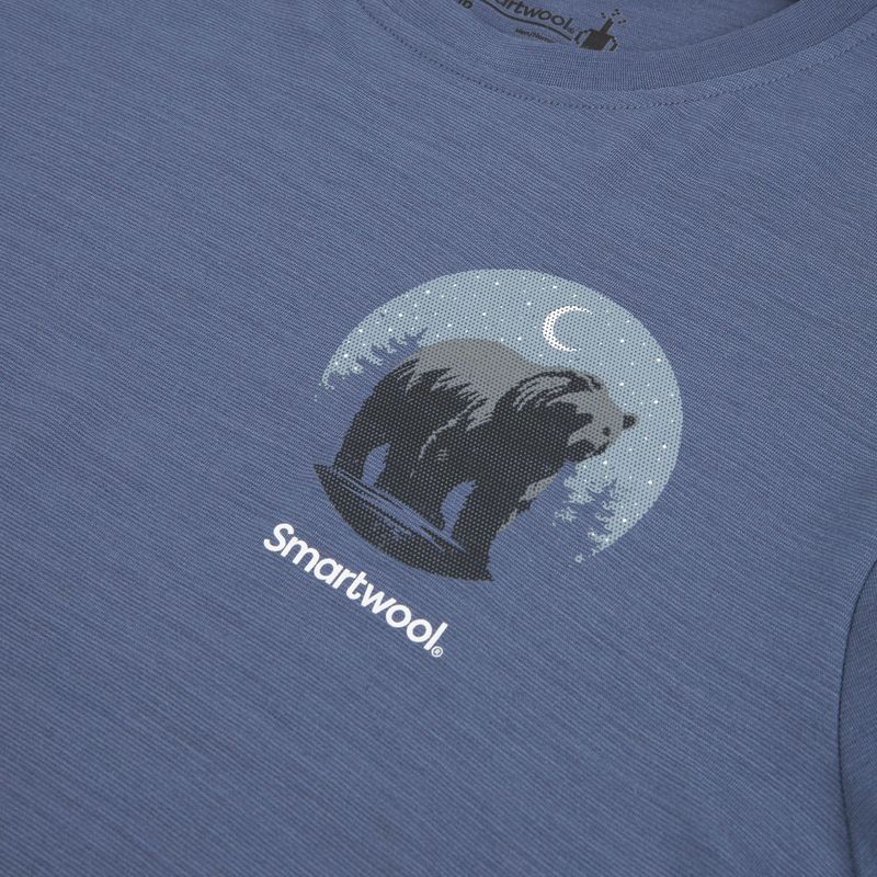 Pánske tričko Smartwool Lunar Bear Active SS Graphic Tee nightfall blue 3